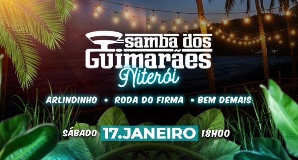 Imagem do evento Samba dos Guimarães Niterói - Arlindinho, Bem Demais e Roda do Firma