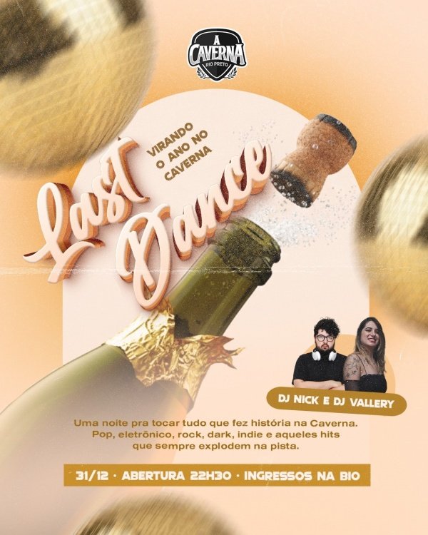 Imagem do evento Last Dance - Virada do Caverna com DJ Nick e DJ Vallery