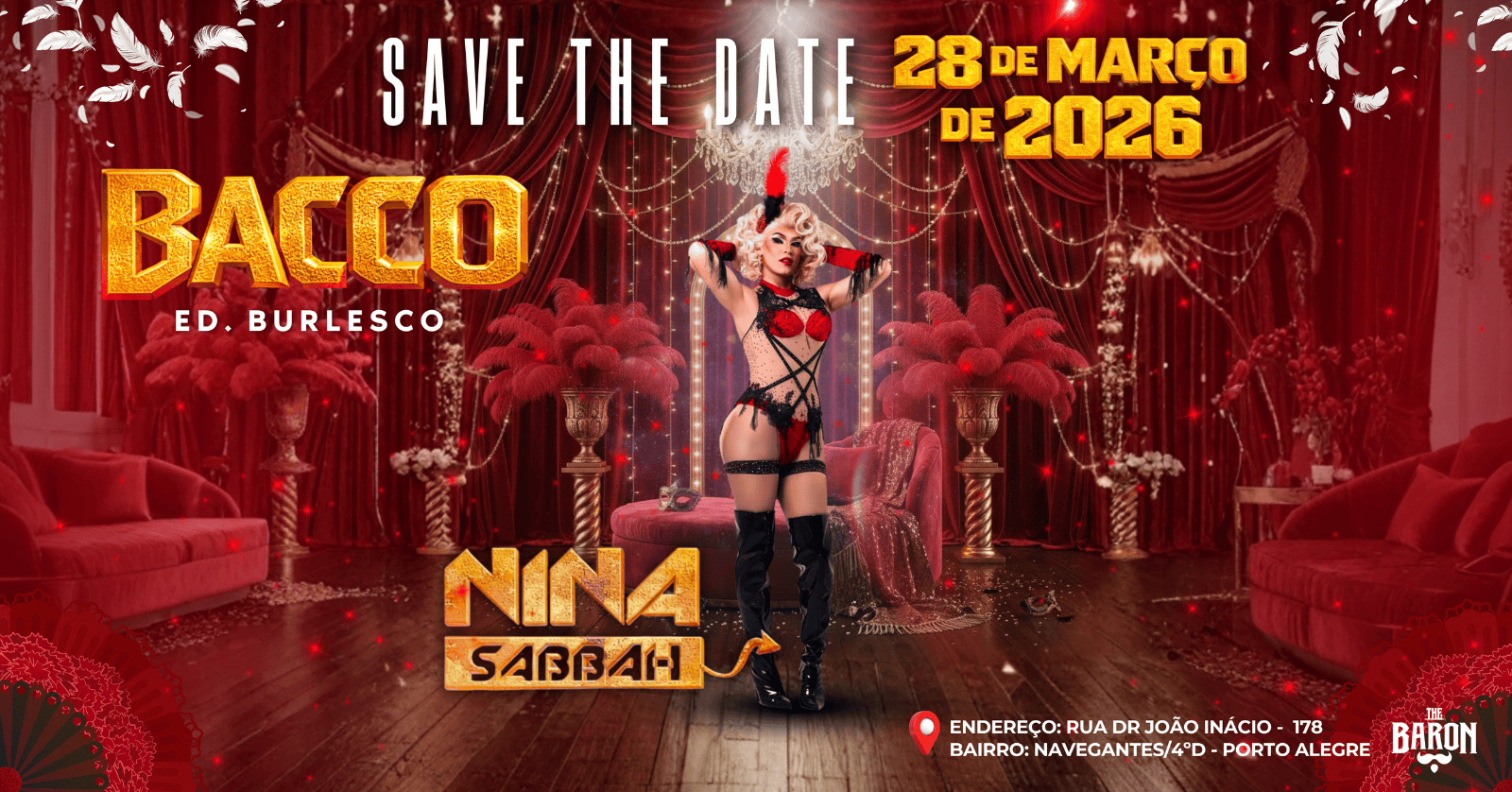 BACCO Ed. Burlesco com Ninna Sabbah - Porto Alegre, RS
