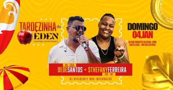 Imagem do evento Tardezinha do Éden | 04JAN (DOM) | Tô no Trabalho