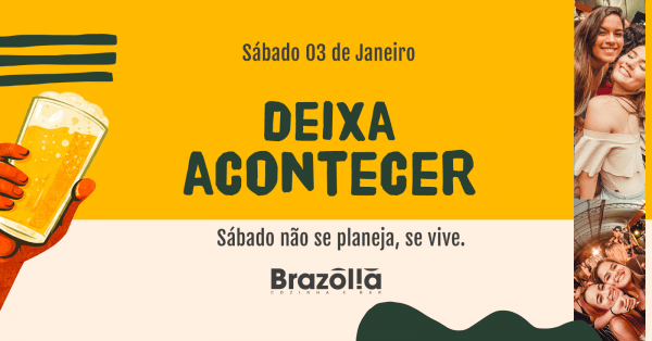 Imagem do evento Deixa Acontecer |Pagode e Sertanejo no primeiro sábado do ano! - 03/10