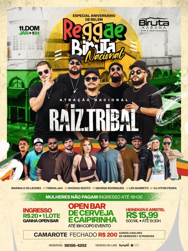 Imagem do evento REGGAE BIRUTA NACIONAL- aniversário de Belém