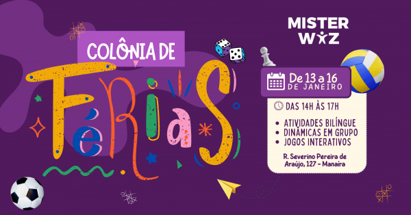 Imagem do evento Colônia de Férias Mister Wiz João Pessoa