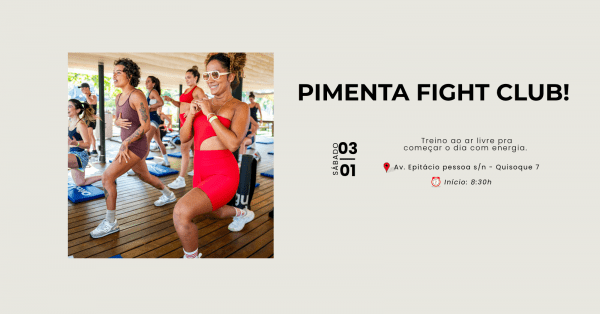 Imagem do evento AULÃO ABERTO COM O TIME DO PIMENTA FIGHT CLUB!