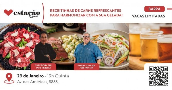 Imagem do evento Receitinhas de carne refrescantes para harmonizar com a sua gelada! (Barra)
