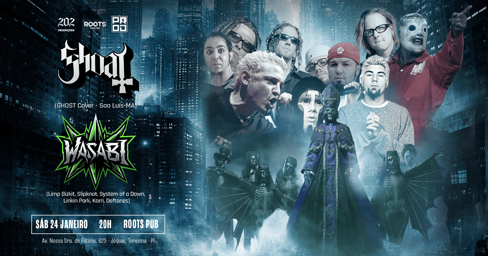 GHOAT & WASABI no ROOTS ROCK PUB - Teresina, PI