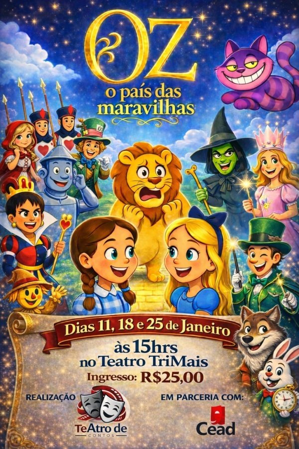 Imagem do evento 25/01 - OZ O PAIS DAS MARAVILHAS