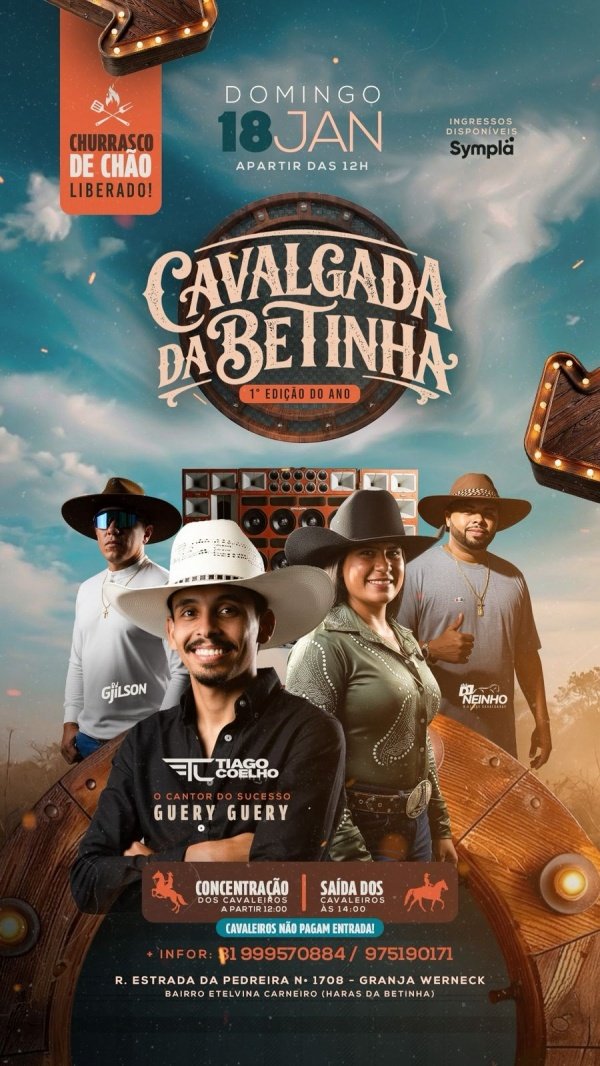 Imagem do evento Cavalgada da Betinha primeira edição do ano