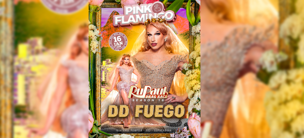 Imagem do evento Pink Flamingo com DD Fuego (Rupaul's Drag Race)| Sexta - 16 de Janeiro - 21h