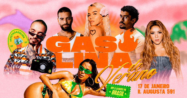 Imagem do evento Gasolina de Verano | Reggaeton, Funk y Música Latina na Augusta | Sábado 17.01