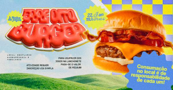 Imagem do evento R8 BURGER + NOITE DE JOGOS