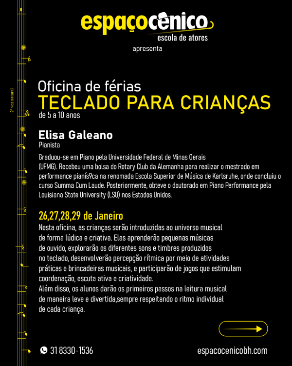 Imagem do evento OFICINA DE TECLADO PARA CRIANÇAS