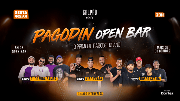 Imagem do evento PAGODIN OPEN BAR no Galpão 20