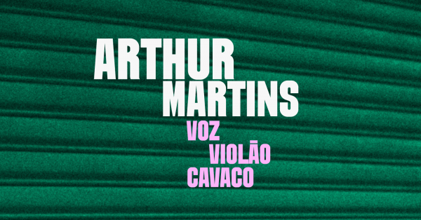 Imagem do evento Arthur Martins na Audio Rebel