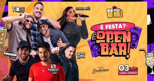 Imagem do evento É Festa? É Open Bar!