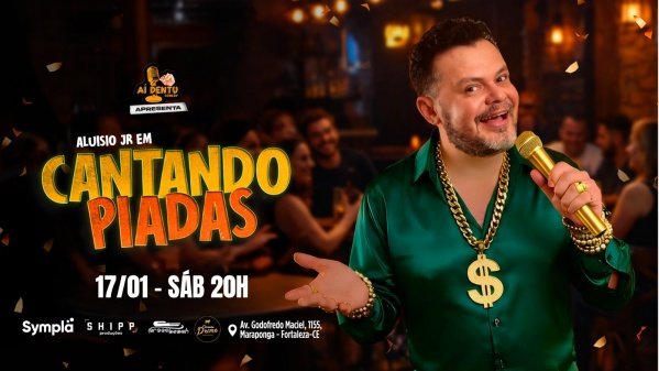Imagem do evento Aluisio Jr em CANTANDO PIADAS | 17/Jan Sab 20H
