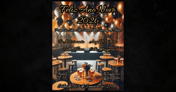 Imagem do evento O Primeiro Show do Ano de 2026 - INGRESSOS GRATUITOS - Sábado 03 de Janeiro às 21:00 - Joker VV