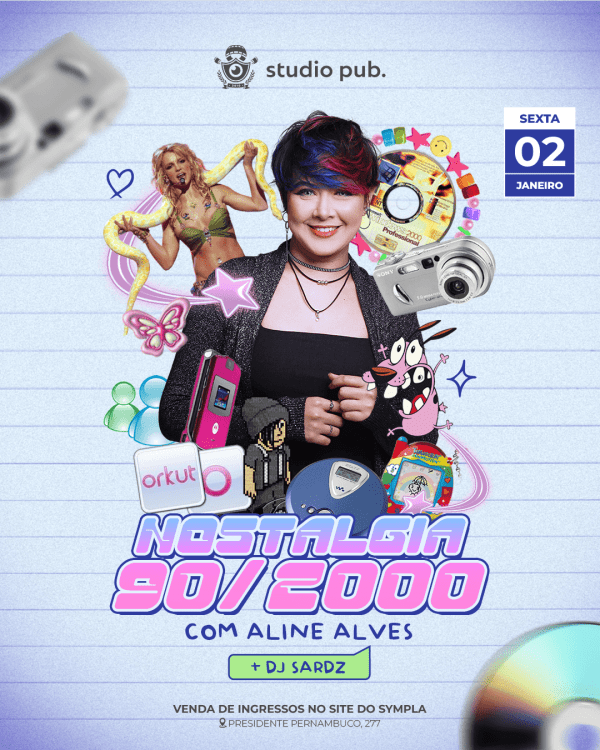 Imagem do evento NOSTALGIA 90/2000 @StudioPub