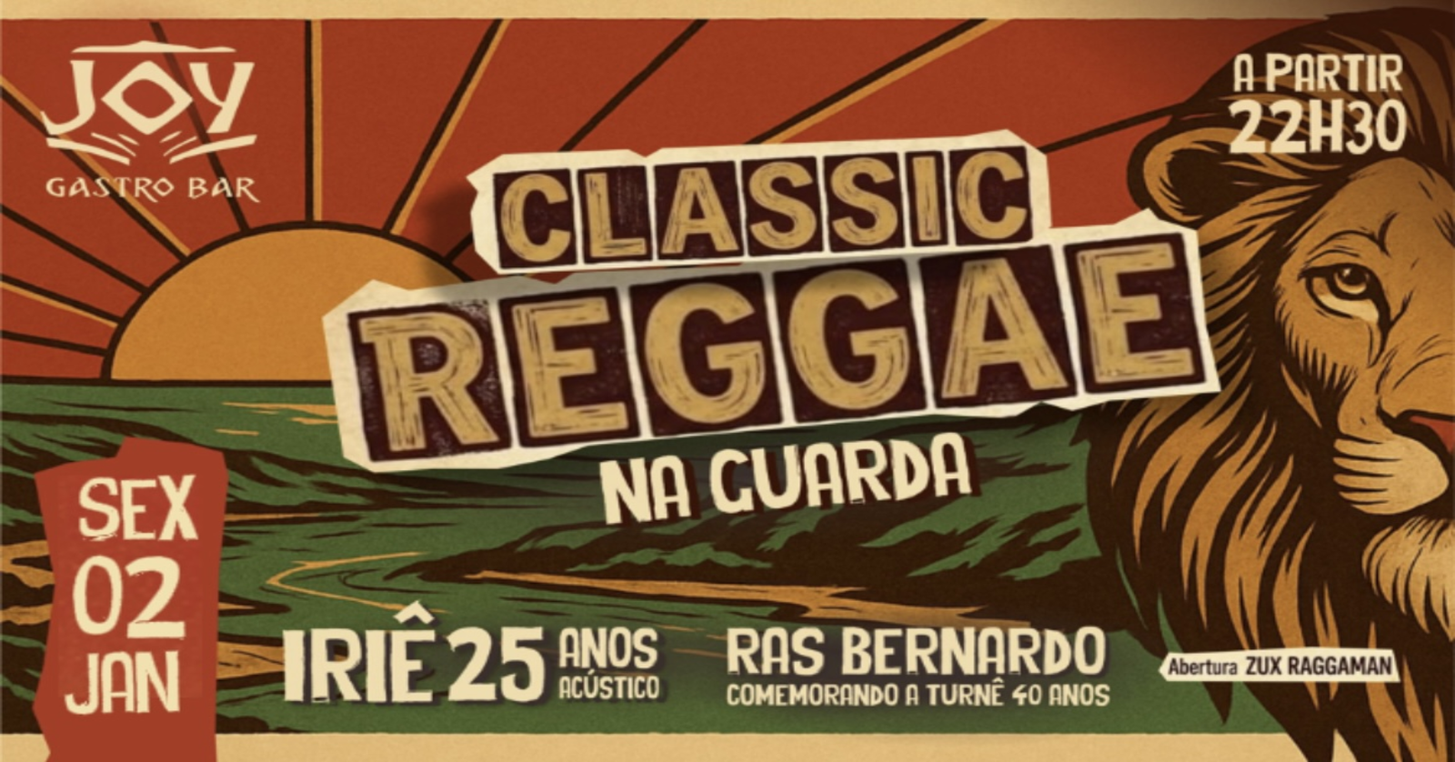 CLASSIC REGGAE NA GUARDA - IRIÊ & RAS BERNARDO em Palhoça - Sympla