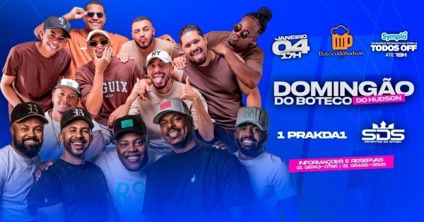 Imagem do evento DOMINGÃO DO BOTECO DO HUDSON  EDIÇÃO ESPECIAL