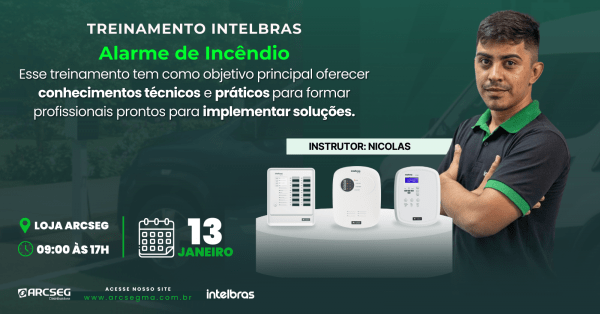 Imagem do evento Treinamento Intelbras - Alarme de Incêndio