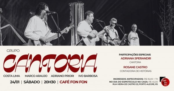 Imagem do evento Grupo Cantoria no Café Fon Fon