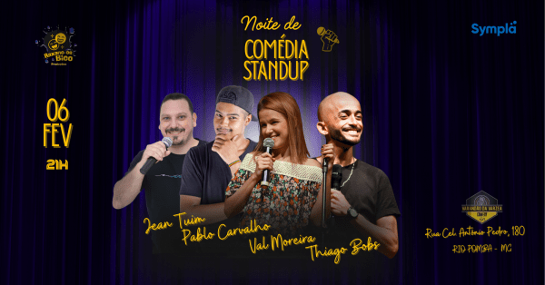 Imagem do evento Varandão da Varzea Comedy Bar - (Thiago BoBs, Jean Tuim, Pablo Carvalho e Val Moreira)