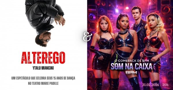 Imagem do evento ALTER EGO E SOM NA CAIXA - Dança e Música ao vivo