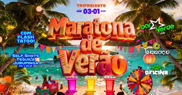 Imagem do evento MARATONA DE VERÃO [TriFreixoto Open Bar]