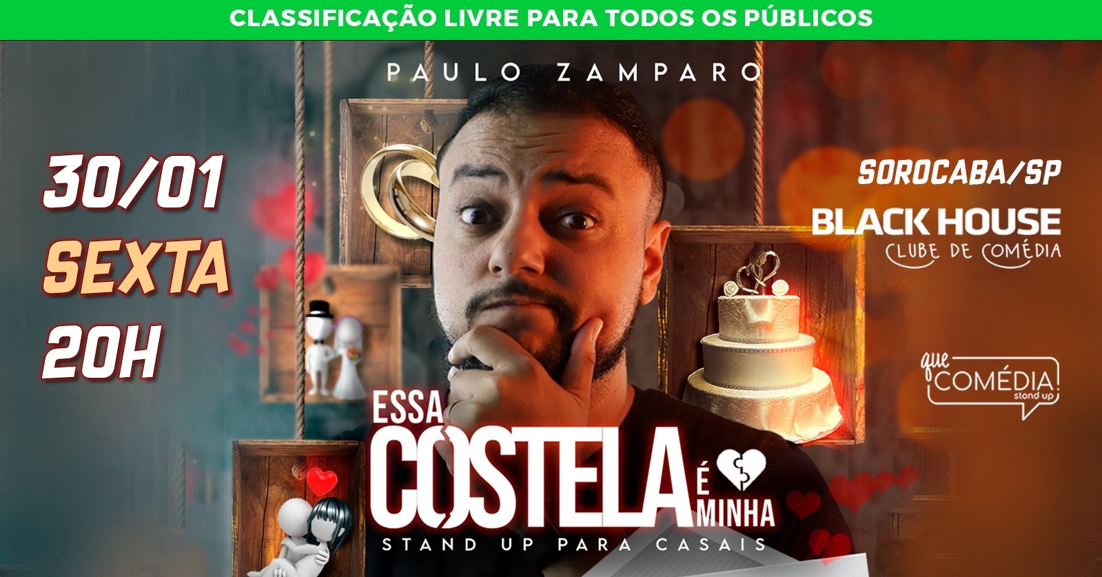 Paulo Zamparo em Sorocaba - Essa Costela é minha - Stand Up para Casais