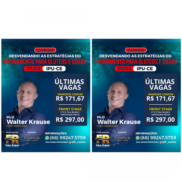 Imagem do evento DESVENDANDO AS ESTRATÉGIAS DO TREINAMENTO DE GLÚTEOS E COXA