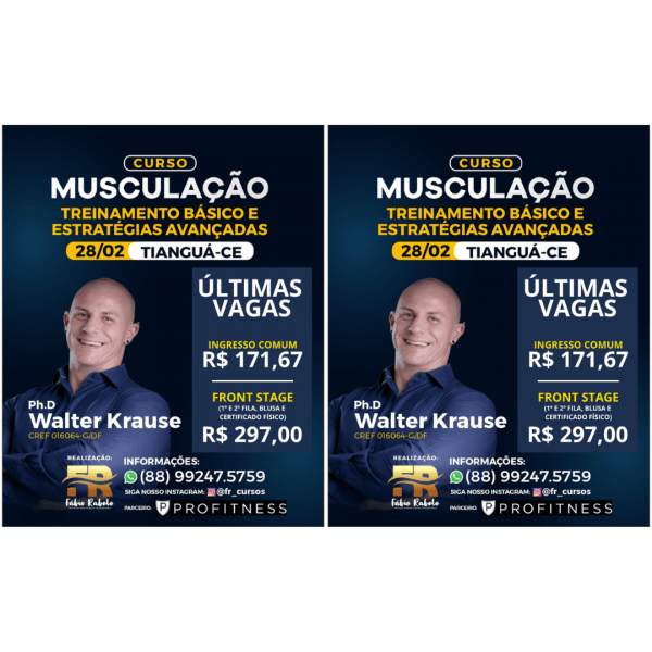Imagem do evento MUSCULAÇÃO TREINAMENTO BÁSICO E ESTRATÉGIAS AVANÇADAS
