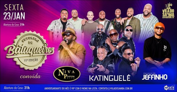 Imagem do evento ENCONTRO DE BATUQUEIROS E CONVIDADOS NA VILA DO SAMBA 