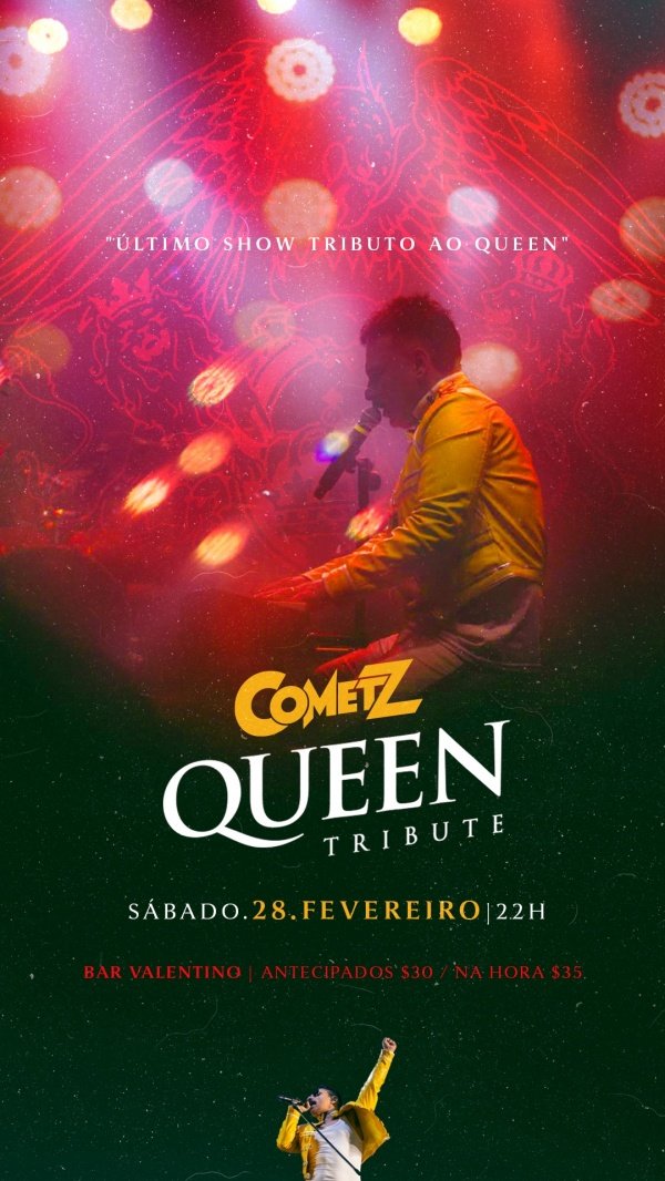 Imagem do evento Último QUEEN TRIBUTE no Bar Valentino