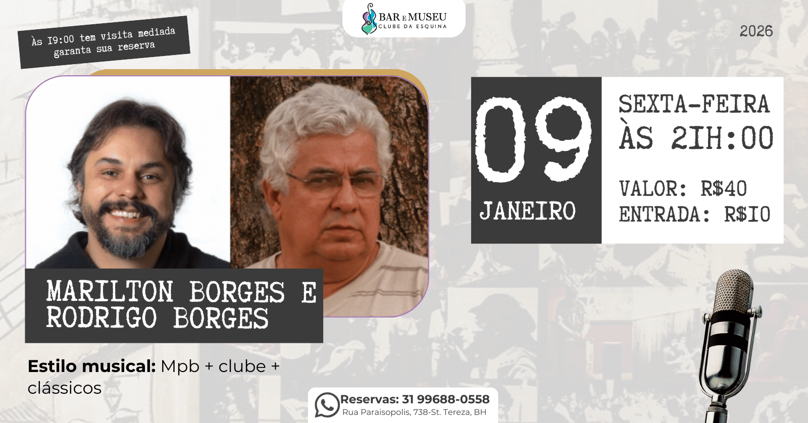 Agenda de Shows 5 Rodrigo e Marilton Borges