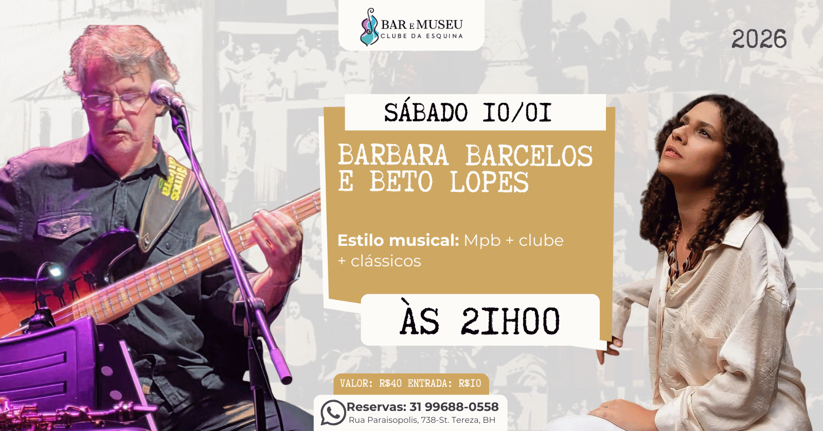 Agenda de Shows 9 Show Beto Lopes e Bárbara Barcellos