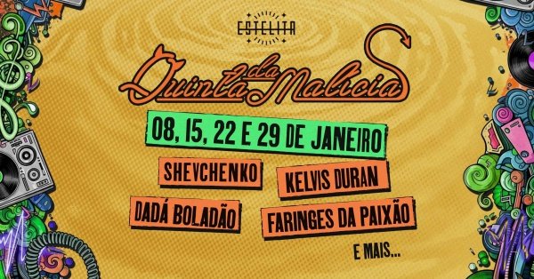 Imagem do evento Quinta da Malícia | Verão 2026