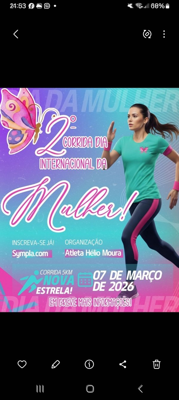 Imagem do evento 2°Corrida Rústica do dia Internacional da mulher em Nova Estrela