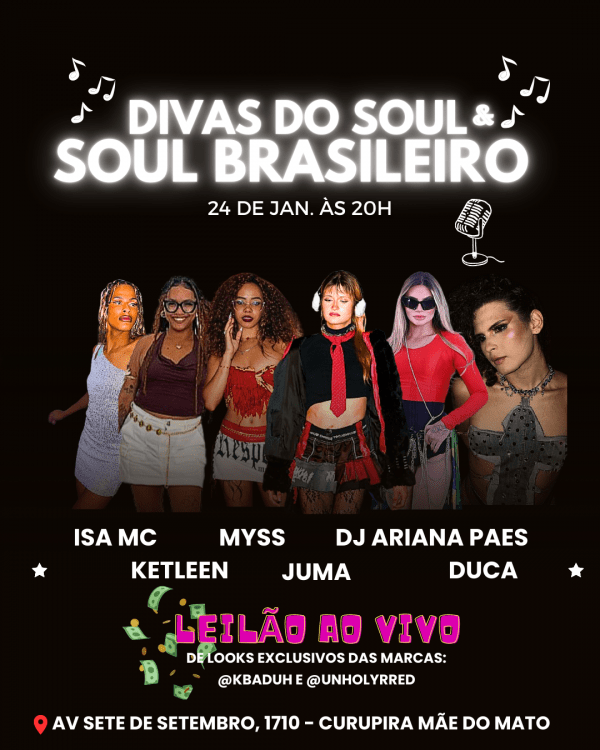 Imagem do evento Divas do Soul e Soul Brasileiro ft dj Ariana Paes