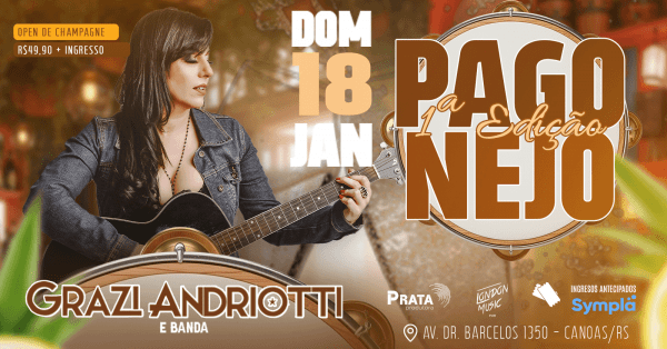 Imagem do evento 1º PAGONEJO DO LONDON, com GRAZI ANDRIOTTI e banda, 18 de Janeiro !