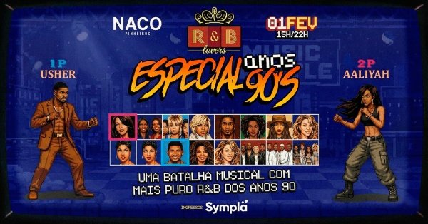 Imagem do evento R&B Lovers - Edição especial R&B anos 90