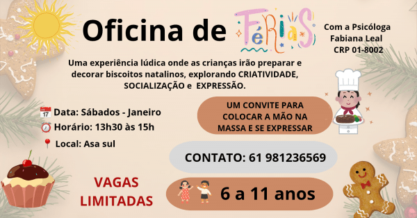 Imagem do evento OFICINA INFANTIL- COZINHANDO NAS FÉRIAS