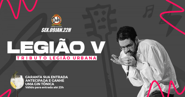 Imagem do evento Duke Pub - Legião V - Sexta-feira - 09/01