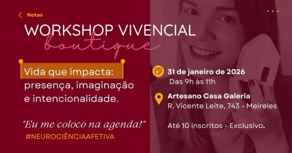 Imagem do evento Workshop Vivencial Boutique: Vida que Impacta.