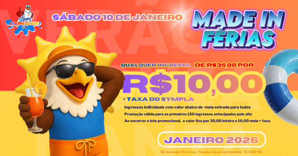 Imagem do evento Férias de Janeiro no Águia SAB 10/01 (Individual)