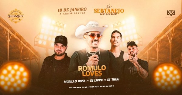 Imagem do evento Sertanejo de Verão - Rômulo Loves - Murillo Rosa