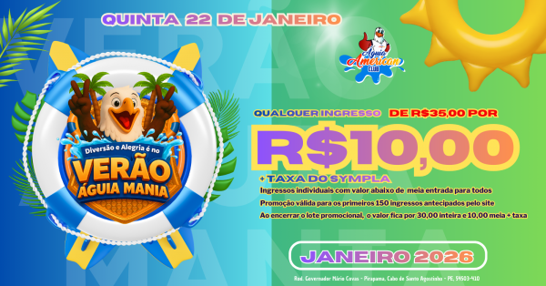Imagem do evento Férias de Janeiro no Águia QUI 22/01 (Individual)