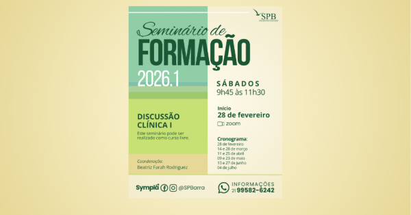 Imagem do evento Beatriz Farah Rodriguez | Seminário - Discussão Clínica I