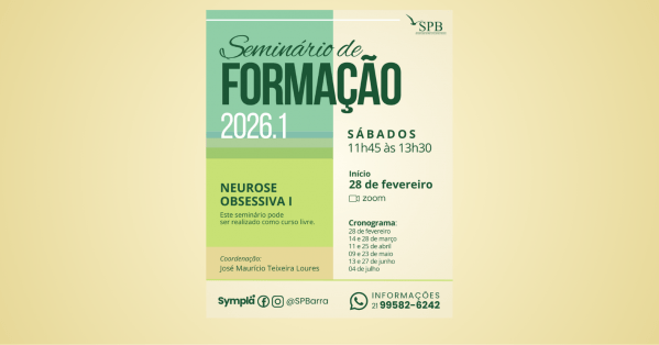 Imagem do evento José Maurício Teixeira Loures | Seminário - Neurose Obsessiva I