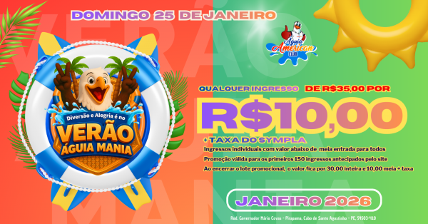 Imagem do evento Férias de Janeiro no Águia DOM 25/01 (Individual)